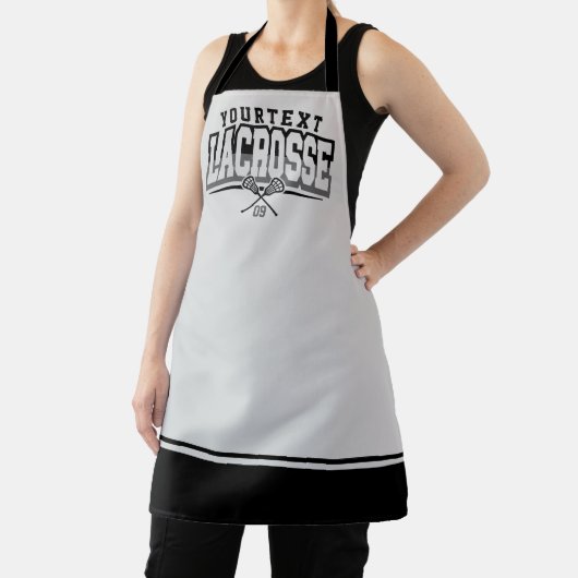 パーソナライズされたラクロスプレイヤー名の追加チーム番号 エプロン (インサイチュ)