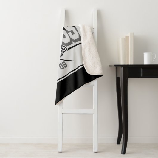 パーソナライズされたラクロスプレイヤー名の追加チーム番号 シェルパブランケット (インサイチュ)