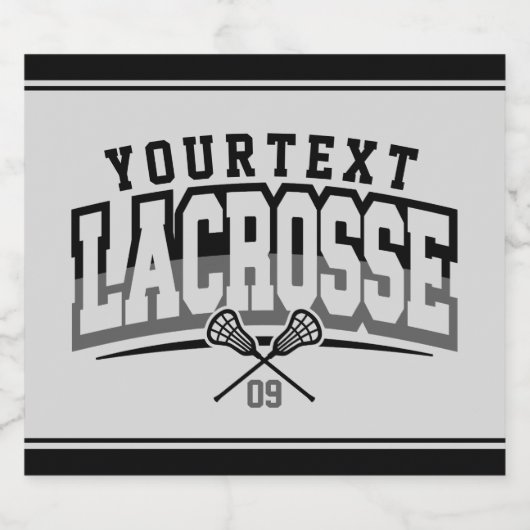 パーソナライズされたラクロスプレイヤー名の追加チーム番号 ビールラベル (シングルラベル)