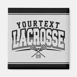 パーソナライズされたラクロスプレイヤー名の追加チーム番号 マグネット