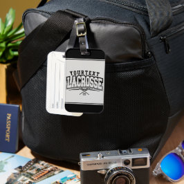 パーソナライズされたラクロスプレイヤー名の追加チーム番号 ラゲッジタグ