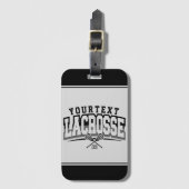 パーソナライズされたラクロスプレイヤー名の追加チーム番号 ラゲッジタグ (正面縦)