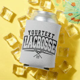 パーソナライズされたラクロスプレイヤー名の追加チーム番号 缶クーラー