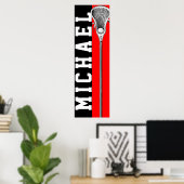 パーソナライズされたラクロスポスター ポスター (ホームオフィス)