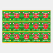 パーソナライズされたラクロスラッピング紙、クリスマス ラッピングペーパーシート (正面3)