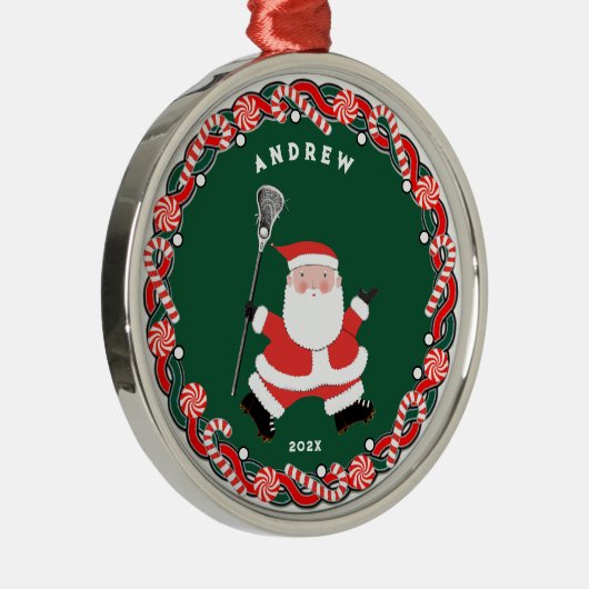 パーソナライズされたラクロス収集可能なセラミックまたは メタルオーナメント (右)