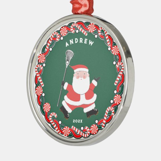 パーソナライズされたラクロス収集可能なセラミックまたは メタルオーナメント (左)