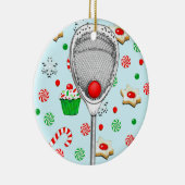 パーソナライズされたラクロス収集可能 セラミックオーナメント (右)