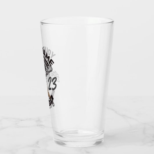パーソナライズされたラクロス選手のスポーツチーム攻撃  タンブラーグラス (左)