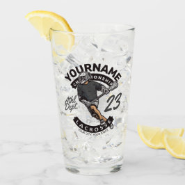 パーソナライズされたラクロス選手のスポーツチーム攻撃  タンブラーグラス