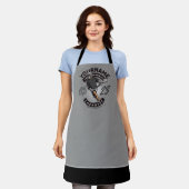 パーソナライズされたラクロス選手スポーツチームの攻撃 エプロン (着用した状態)