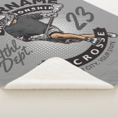 パーソナライズされたラクロス選手スポーツチームの攻撃 シェルパブランケット (3/4)