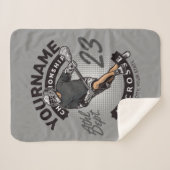 パーソナライズされたラクロス選手スポーツチームの攻撃 シェルパブランケット (正面(横))