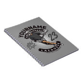 パーソナライズされたラクロス選手スポーツチームの攻撃 ノートブック (右側)