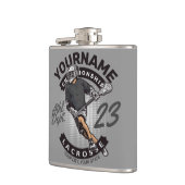 パーソナライズされたラクロス選手スポーツチームの攻撃 フラスク (左)