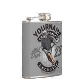 パーソナライズされたラクロス選手スポーツチームの攻撃 フラスク (右)