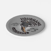 パーソナライズされたラクロス選手スポーツチームの攻撃 ペーパープレート (アングル)