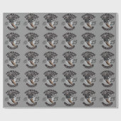 パーソナライズされたラクロス選手スポーツチームの攻撃 ラッピングペーパー (フラット)