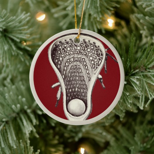 パーソナライズされたラクロス選手2025 セラミックオーナメント (ツリー)
