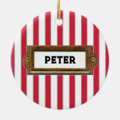 パーソナライズされたラクロス セラミックオーナメント (裏面)