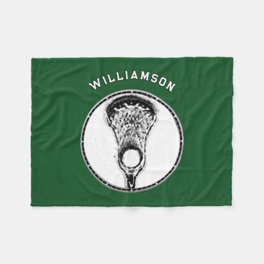 パーソナライズされたラクロス フリースブランケット (正面(横))