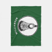 パーソナライズされたラクロス フリースブランケット (正面)