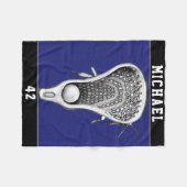 パーソナライズされたラクロス フリースブランケット (正面(横))