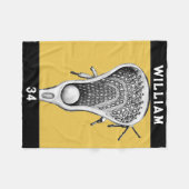 パーソナライズされたラクロス フリースブランケット (正面(横))