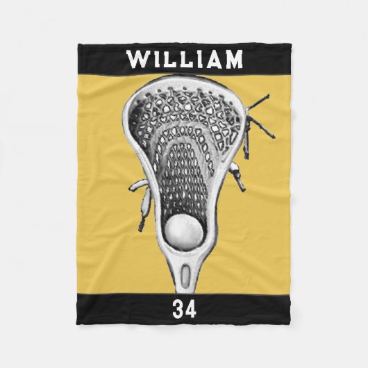 パーソナライズされたラクロス フリースブランケット (正面)