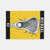 パーソナライズされたラクロス フリースブランケット (正面(横))