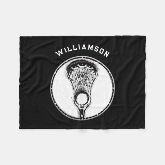 パーソナライズされたラクロス フリースブランケット (正面(横))