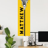 パーソナライズされたラクロス ポスター (ホームオフィス)