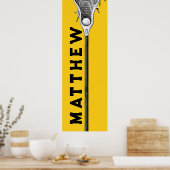 パーソナライズされたラクロス ポスター (キッチン)