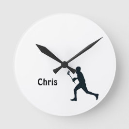 パーソナライズされたラクロス ラウンド壁時計