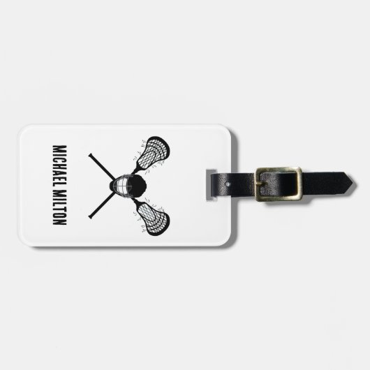 パーソナライズされたラクロス ラゲッジタグ (正面横)