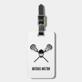 パーソナライズされたラクロス ラゲッジタグ (正面縦)