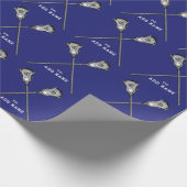 パーソナライズされたラクロス ラッピングペーパー (角)