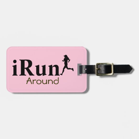 パーソナライズされたラゲッのまわりにユーモアのあるグの実行 ラゲッジタグ (正面横)