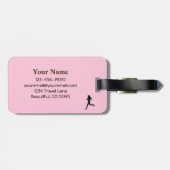 パーソナライズされたラゲッのまわりにユーモアのあるグの実行 ラゲッジタグ (裏面横)