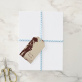 パーソナライズされたラスティックカウガールウェスタンパーティー ギフトタグ (より糸付き)