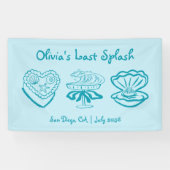 パーソナライズされたラストスプラッシュ ブライズメイドパーティーのバナー 横断幕 (横)