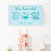 パーソナライズされたラストスプラッシュ ブライズメイドパーティーバナー 横断幕 (インサイチュ)