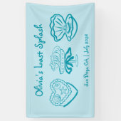 パーソナライズされたラストスプラッシュ ブライズメイドパーティーバナー 横断幕 (縦)