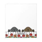 パーソナライズされたラブラドールデュオWatching You Notepad ノートパッド (正面)