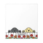 パーソナライズされたラブラドールデュオWatching You Notepad ノートパッド (正面)