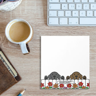 パーソナライズされたラブラドールデュオWatching You Notepad ノートパッド