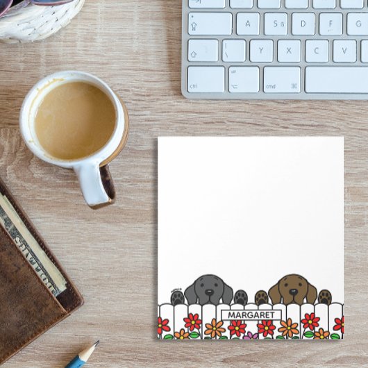 パーソナライズされたラブラドールデュオWatching You Notepad ノートパッド