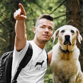 パーソナライズされたラブラドールラブマイドッグハートビート Tシャツ