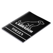 パーソナライズされたラブラドール犬 ノートブック (左側)