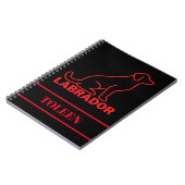 パーソナライズされたラブラドール犬 ノートブック (左側)